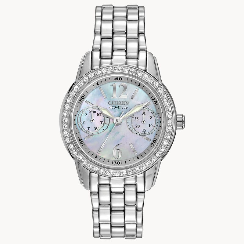Women's citizen eco drive top watch mother pearl face